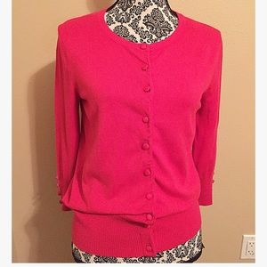 Cute button down cardigan sweater with 3/4 sleeves